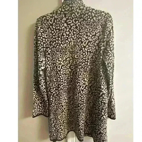 Style & CO. - Style &Co Leopard Print Knit Open Front Cardigan, Small - Picture 3 of 4